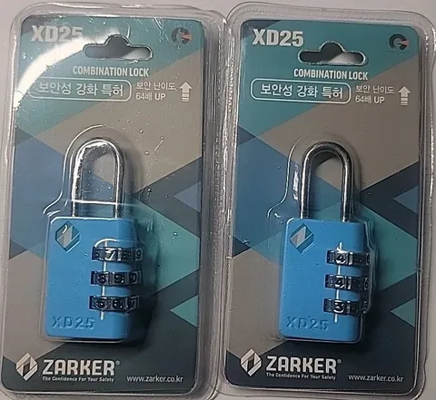 Zarker XD25 Combination Lock Blue Pack Of 2  
