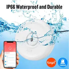 WiFi Smart Water Leak Sensor Flood Detector Loud Alarm Remote App Monitoring Hom