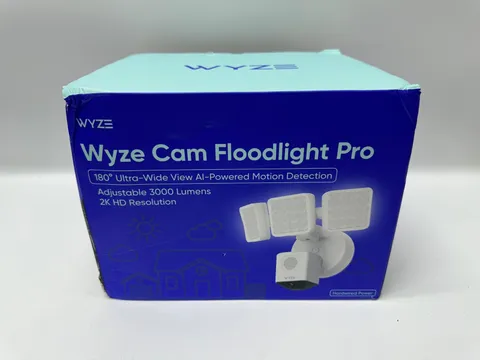 WYZE Cam Floodlight Pro 2.5K QHD Outdoor Wi-Fi Smart Security Camera - White