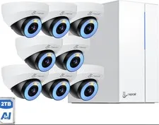 NAPCAT 8 PC Security Camera System 4K 8CH NVR, 2TB HDD - Model N2818D