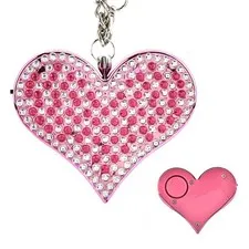 Self Defense Alarm Heart Shape Security Protect Personal Alert(Red)