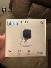 Blink Mini Compact indoor plug-in smart security camera 1080p HD, New/Sealed
