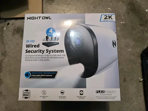 Night Owl - 12 Channel 4 Camera Wired 2K 1TB DVR Security System