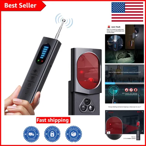 Portable Hidden Camera Detector with Vibration Alarm & Magnetic Field Detection