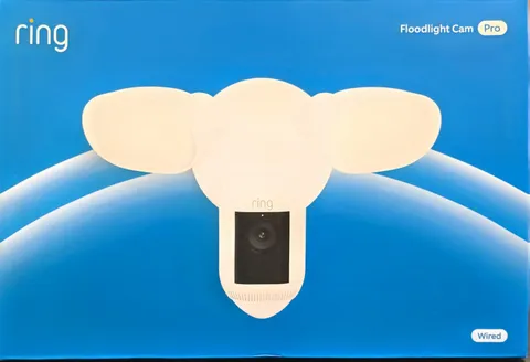 Ring Floodlight Cam Wired Pro - 2K Video Wi-Fi 3D Motion Camera White NEW SEALED