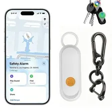 Personal Safety Alarm, GPS Tracker Keychain with Apple Find My & Google Find ...