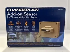 BRAND NEW Chamberlain Wireless Motion Alert Add-on Sensor CWPIR 1/2 Mile Range