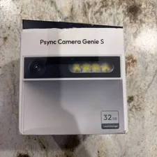 Psync Camera Genie S AI-Enabled White Surveillance Camera 32GB Storage