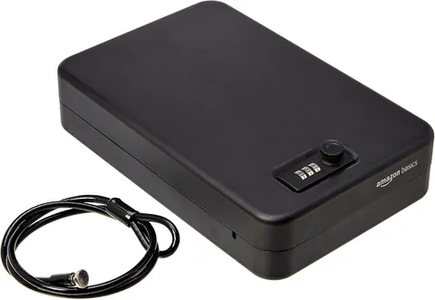 Portable Security Case Lock Box Safe W/ Combination Lock Documents Valuables &