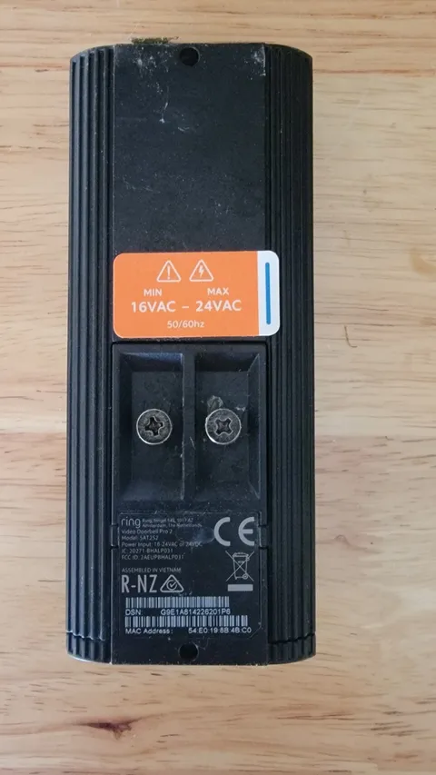 Ring Wired Doorbell Pro (Video Doorbell Pro 2) Unit ONLY - Model 5AT2S2 / 5AT252