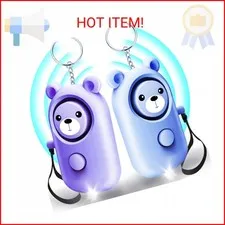 Personal Alarm Safe Sound for Women Kids Elders, 2 Pack Cute 130dB Loud Siren Sa