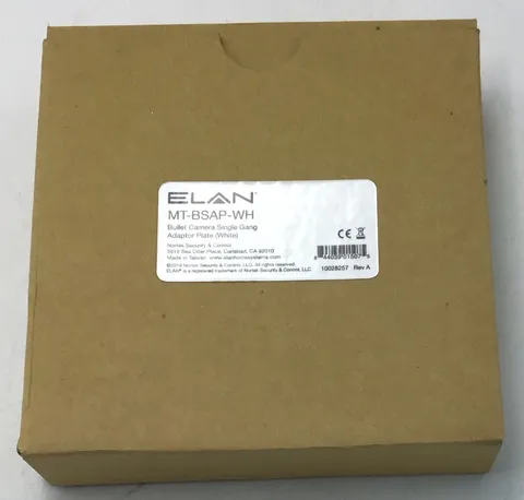 New ELAN MT-BSAP-WH Bullet Camera Single Gang Box Adapter Plate (White)  r184