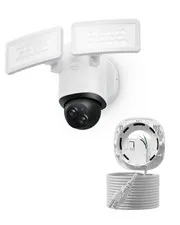 eufy Floodlight Camera E340(with AC Cable),Security Outdoor, White