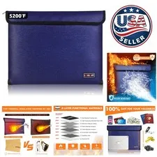 Fireproof Document Bag - Waterproof & Thermal Insulated, 13.9"x10.6"