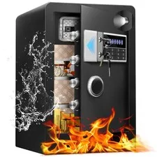 6.0 Cu Ft Large Fireproof Waterproof Safe Box for Office Document- HIDDEN LOC...