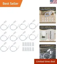 Recessed Wired Door Window Sensor 15-20mm N.C. 10 Pairs for Home Security White