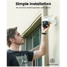 Weatherproof Solar Camera, 360° Full Coverage, 2K Resolution