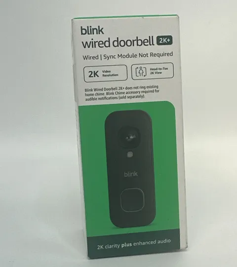 Blink Wired Doorbell 2K+ Video Doorbell - Black *NEW*