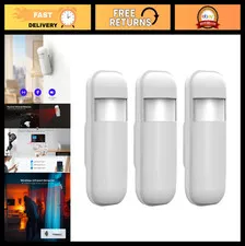 3-Pack PIR Motion Detector Sensors - Smart Infrared Home Security Anti-Theft Sys