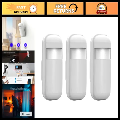 3-Pack PIR Motion Detector Sensors - Smart Infrared Home Security Anti-Theft Sys