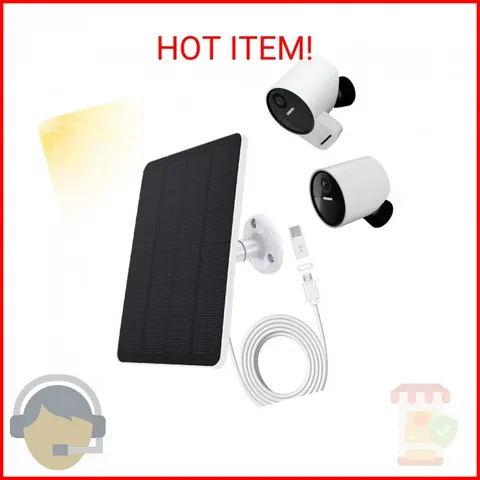 Solar Panel Compatible with SimpliSafe Outdoor Camera Series 2 Wireless