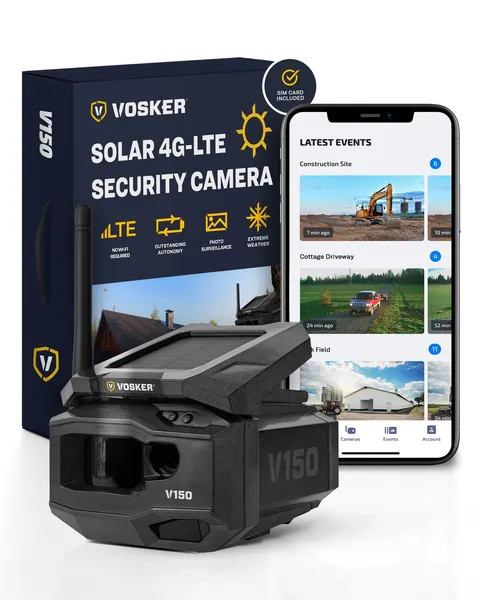 V150 Solar-Powered LTE Cellular Photo Security Outdoor Camera | Motion Activa...