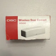 DSC WS4945 Wireless Door Contact Sensor Door Sensor, Indoor Only, White