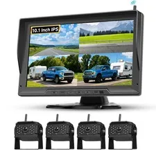 Driauto 4 Channel IPS Blind Spot Warning Car Backup Camera Monitor Wireless...