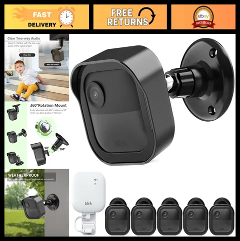 Weatherproof Camera Mount for Blink Outdoor 4 & 2K+ | 5 Pack Adjustable 360° Hou