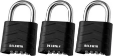 4 Digit Combination lock with Hardened Steel Shackle Combo Lock