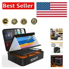 Fireproof Document Organizer - 5200℉ Heat Resistant & 18 Compartment Storage Box