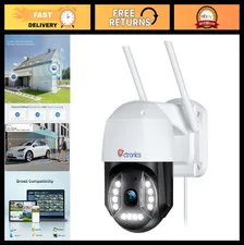4K 8MP Outdoor Security Camera, WiFi Surveillance, Smart Detection, Night Vision