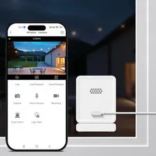 Window Camera, 3MP 2K Home Security Camera for Indoor Glass Monitoring, 2.4Ghz &