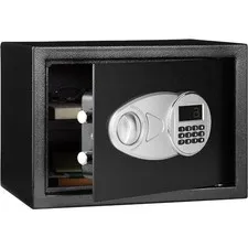 Steel Security Safe and Lock Box with Electronic Keypad Secure Cash 0.5 Cu Ft
