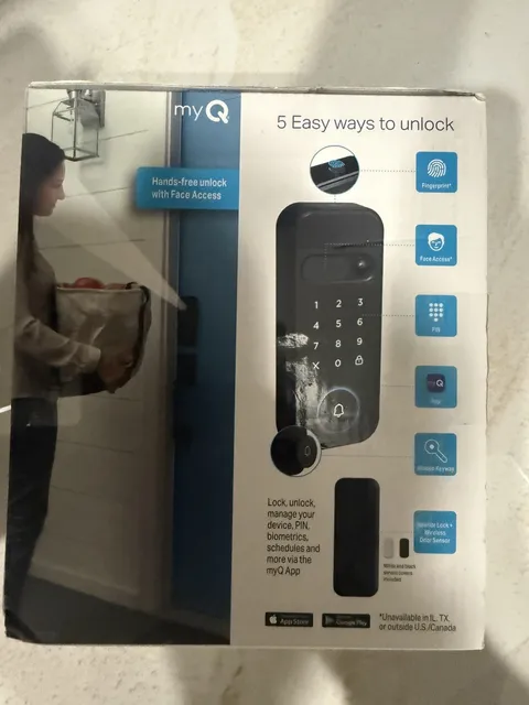 myQ Home Entry 3-in-1 Smart Video Lock Doorbell Camera Fingerprint Face Access