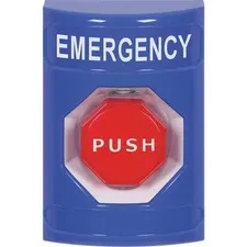 Safety Technology International Emergency Push Button,Blue,SPDT Relay
