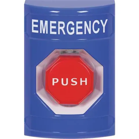 Safety Technology International Emergency Push Button,Blue,SPDT Relay