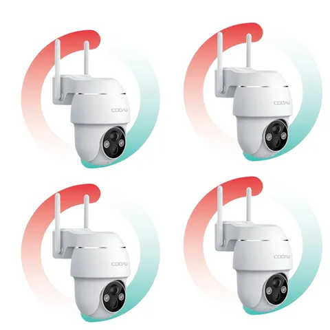 Cooau Wireless Security Cameras Outdoor 2K WiFi Battery CCTV for Home Security