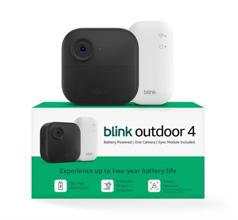 Blink Outdoor 4 – Wireless smart security camera, two-year battery life, 1080p