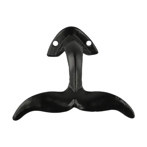 Cast Iron Whale Tail Hook for Entryway Bathroom and Bedroom Organization