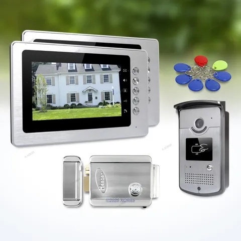 7inch Wired Video Door Phone Intercom System with Mute Mode for Home Security