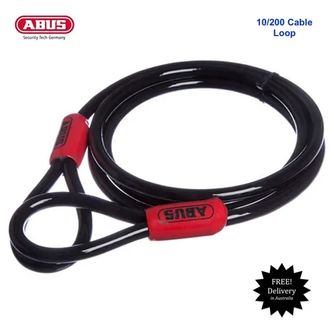 ABUS 10mm x 200cm Long Cable Loop-,Bike, Trailer, Shed,Tools-COBRA10200