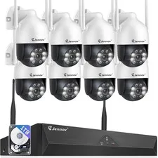 Wireless 5MP Security Camera System 10CH NVR Two-Way Audio Color Night Vision