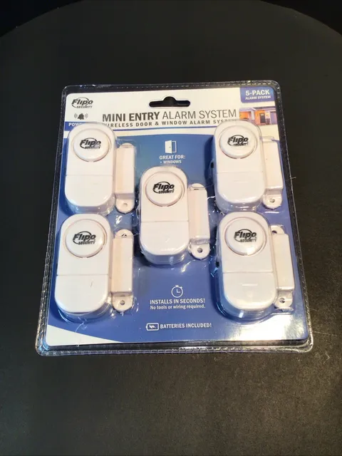 Flipo Mini Entry Alarm System 5-Pack Wireless Door & Window System NEW