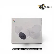 Google Nest Cam with Floodlight Outdoor Wired Smart Security Camera Snow White