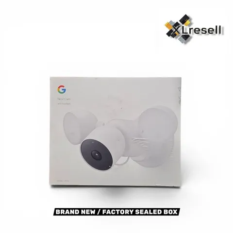 Google Nest Cam with Floodlight Outdoor Wired Smart Security Camera Snow White