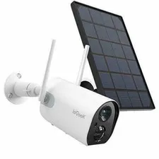 Wireless Outdoor Security Camera, WiFi Solar Rechargeable Battery Power IP   
