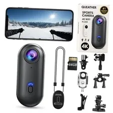 4K POV Thumb Action Camera Wearable Mini Body Camera Clip On Waterproof Hands