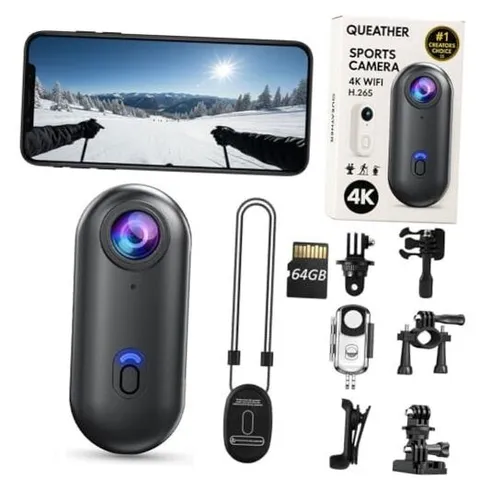 4K POV Thumb Action Camera Wearable Mini Body Camera Clip On Waterproof Hands