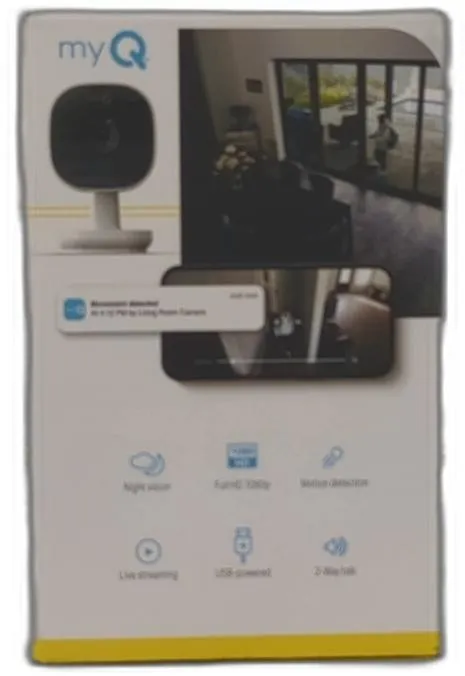 CHAMBERLAIN MYQ SMART INDOOR HOME SECURITY CAMERA MYQ-C13AXXW
